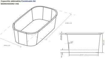 RECHTECKIGE WEISS TABLETT SCHALE  1000ML   1000RS