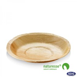 Ø 22 cm Round dish in palm leaf - 5037 (ex 803)