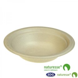 CELLULOSE PULP ROUND BOWL 400ML NATURE - N154