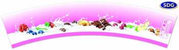 "Latte - Frutta" in pink general graphics