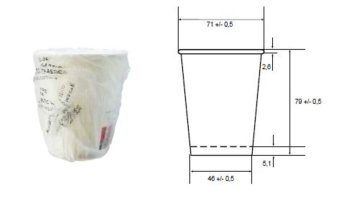 111i-00-S SIGLE WRAPPED WHITE COFFEE DRINKING CUP 5,5OZ