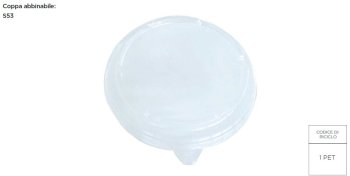 PET TRANSPARENT LID 122MM FOR S53   S53-1