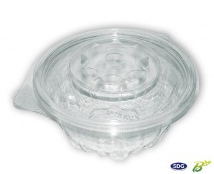 Vaschetta trasparente in PLA 375ml - SPTR375