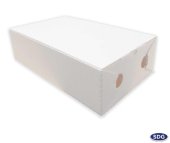 WHITE TAKE AWAY TRIPLE VEGETABLE CARDBOARD TRAY 635-00